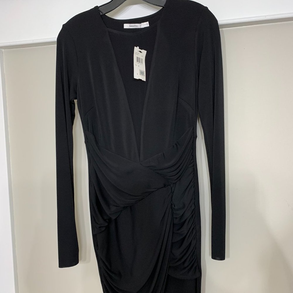 NWT Bailey 44 Black and Mesh Libido Dress